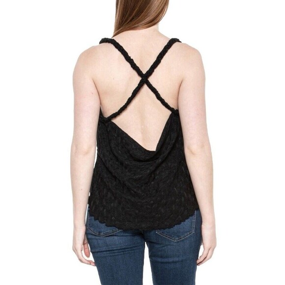 Free People Mykonos Tank Lace Black Size Small New - Picture 5 of 15